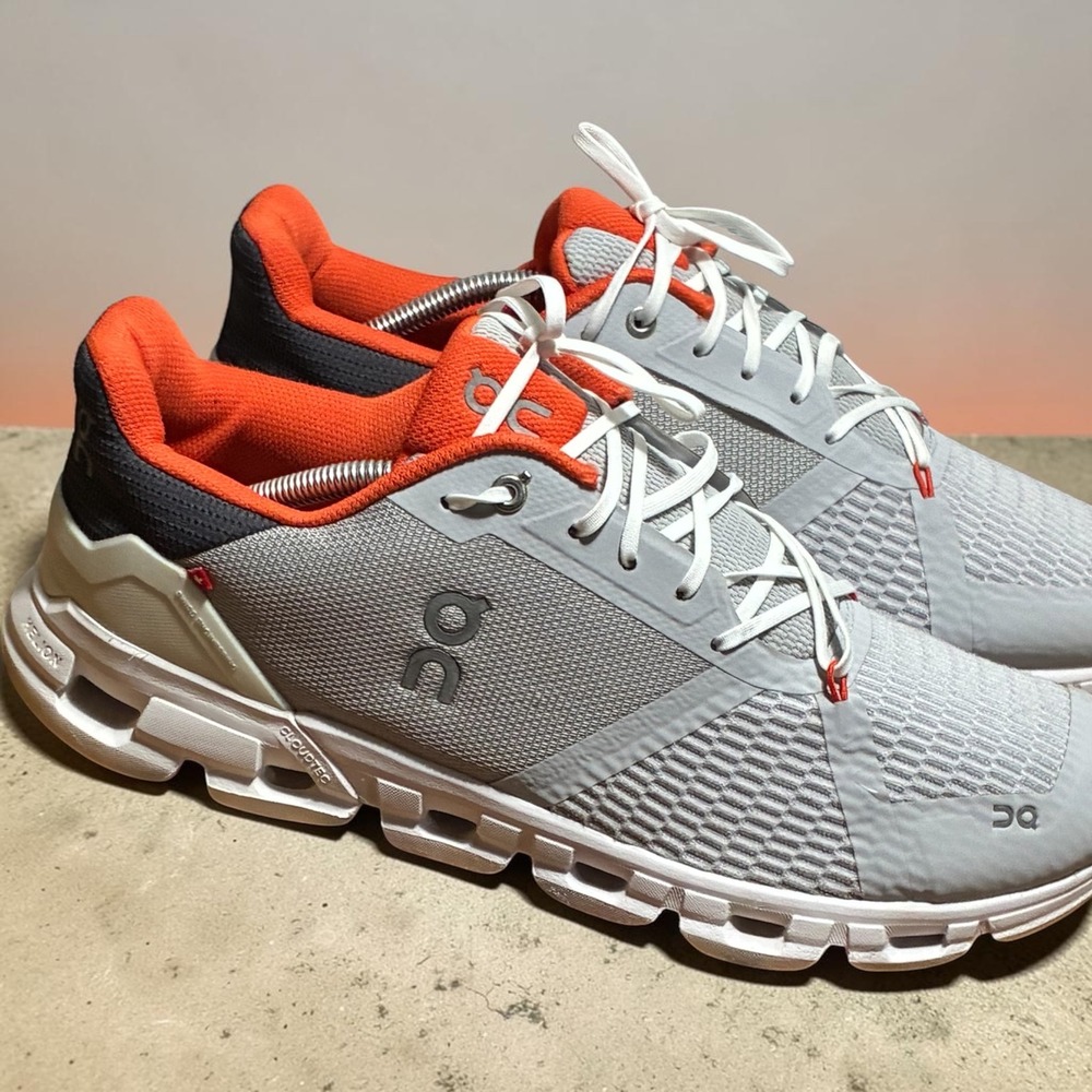 On Running Cloudflyer Mens 12 Gray Orange Running Shoes 21.99032